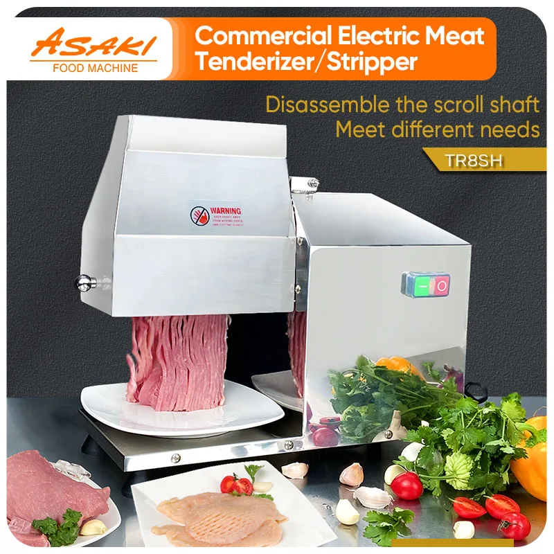 ASAKI Factory Electric Meat Stripper Stainless Steel Meat Tenderizer Tool Commercial  Electric Meat Tenderizer Machine