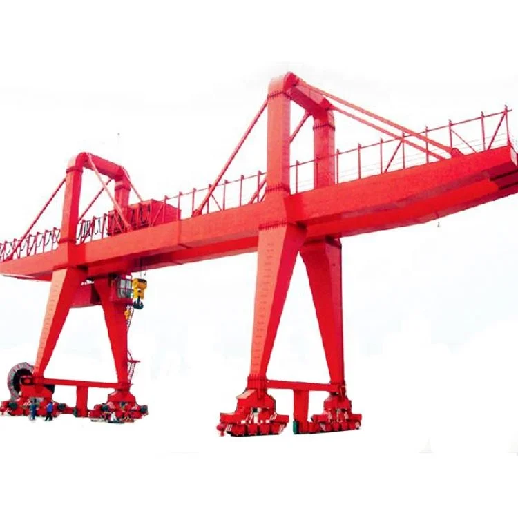 50 Ton Trolley Double Beam Gantry Crane Double Structure Girder Gantry Crane With Winch
