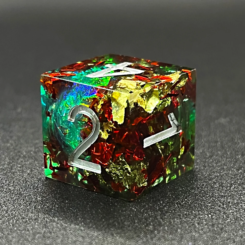 Factory Wholesale Christmas color Sharp edge dice set for dnd rpg table games