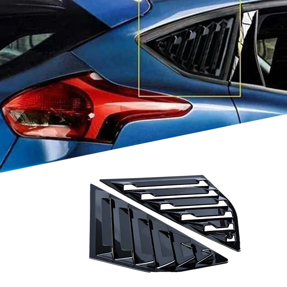 Глянцевые черные жалюзи для заднего стекла в классическом стиле Ford Focus ST RS MK3 2012-2018