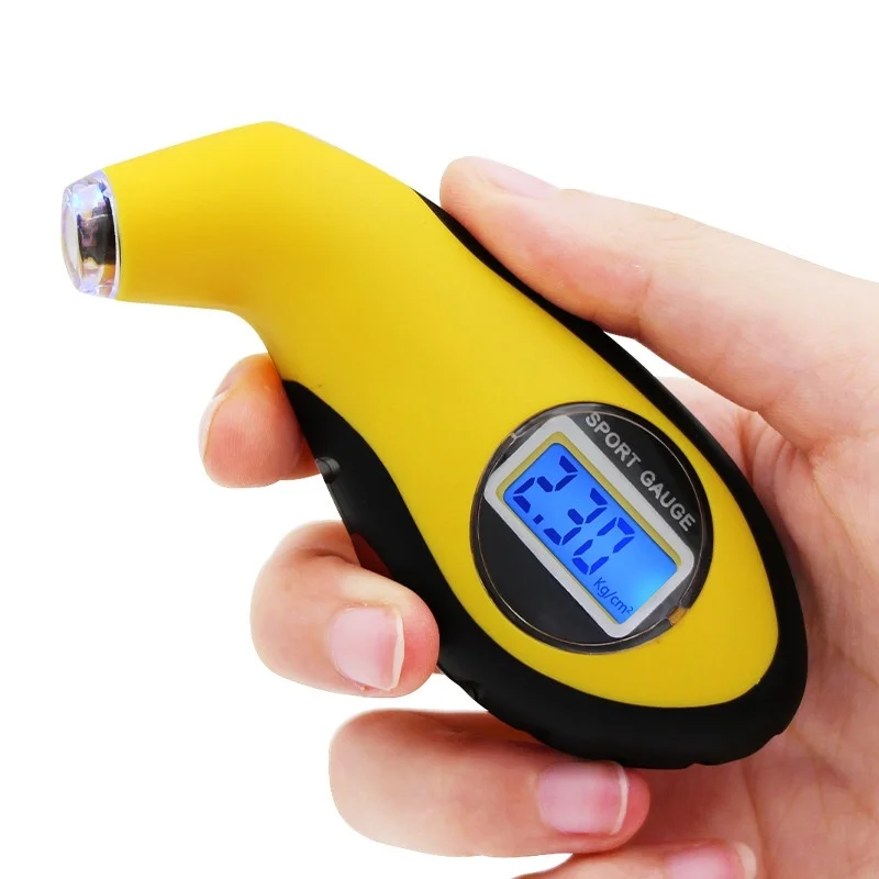 Auto Motorcycle Tyre Pressure Digital Meter Mini Diagnostic Tool Car Styling Detector Tire Pressure Gauge Portable LCD Display