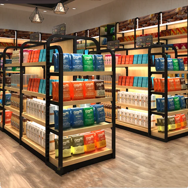 Выставочная стойка EXCEL на заказ, регулируемые деревянные полки для косметики, мебель для продуктового магазина, деревянная полка для супермаркета