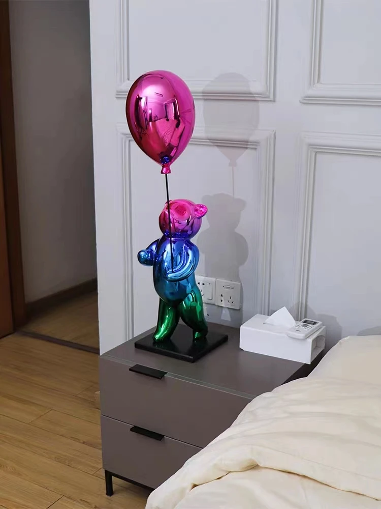 Decorative Resin Various designs Nordic Birthday Party Decoration bear Playing Balloon Decorations For Events Party Supplies