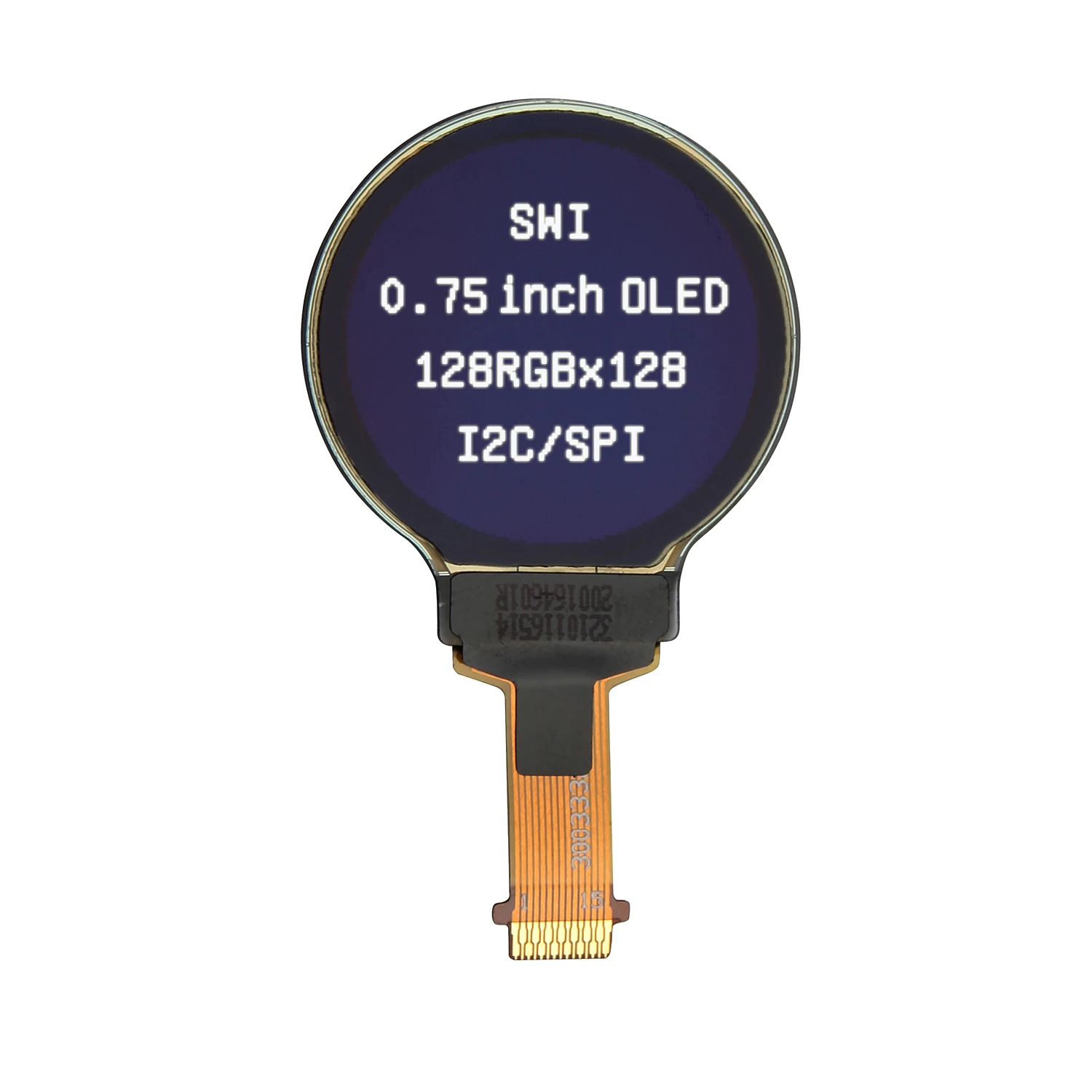 0.75 Inch 128X128 ultra thin Round OLED Display Smart Watch Touch Panel (1600367937080)