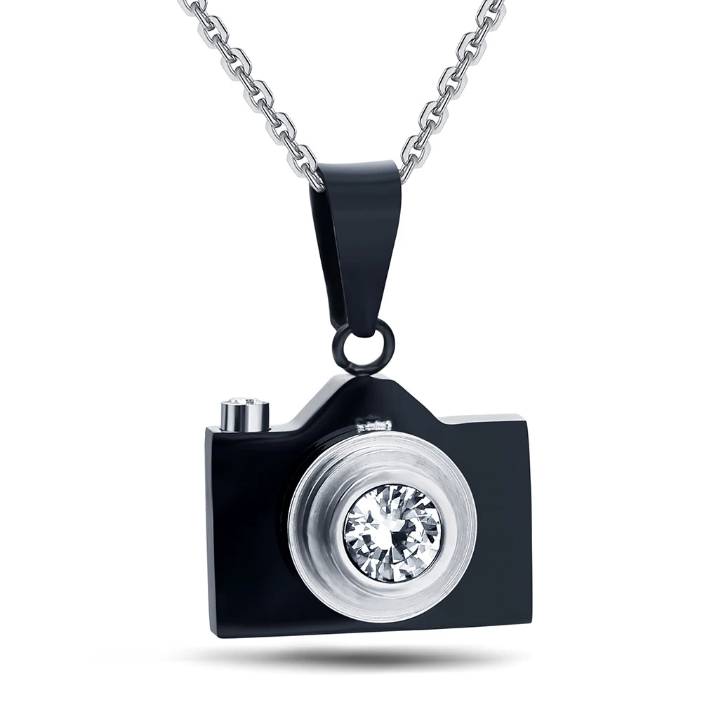 Оптовая продажа модные женские мужские ювелирные изделия 18k pvd Позолоченные из нержавеющей стали Мини Скрытая шпионская камера ожерелье