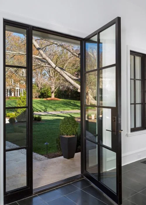 steel frame crittall glass houses interior french wrought iron door