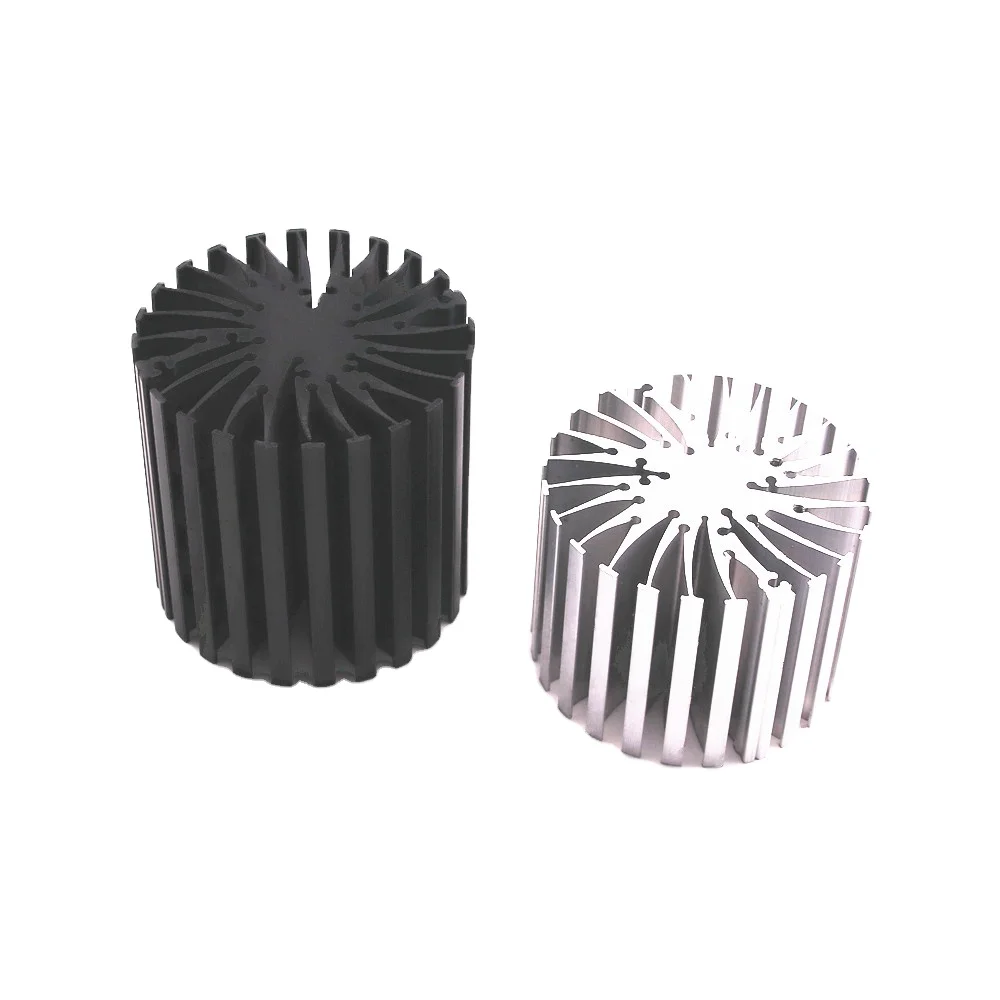 В наличии, алюминиевый круглый радиатор для электроники, охлаждающий круглый радиатор, профиль, анодированный коврик, серебристый радиатор 68*50 мм RTS