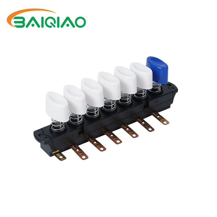 High Durability Home Appliances Mixer Blender Parts Electronic 7 Position Push Button Switch