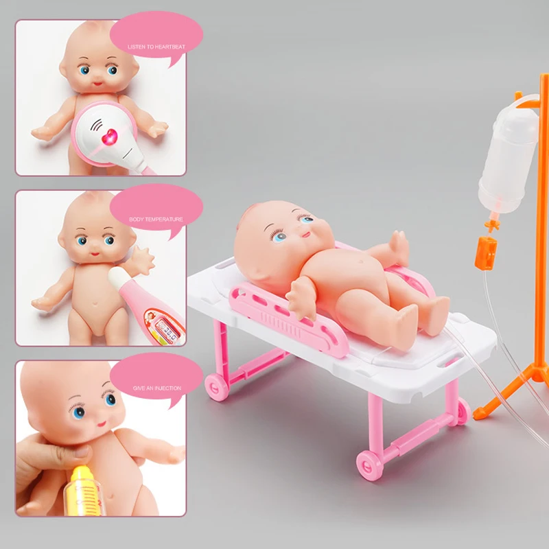 Plastic Pretend Doctor Bag Kid Dentist Role Play Children Education Medicine Box Kit Tools Doctor Set Toy For Girls