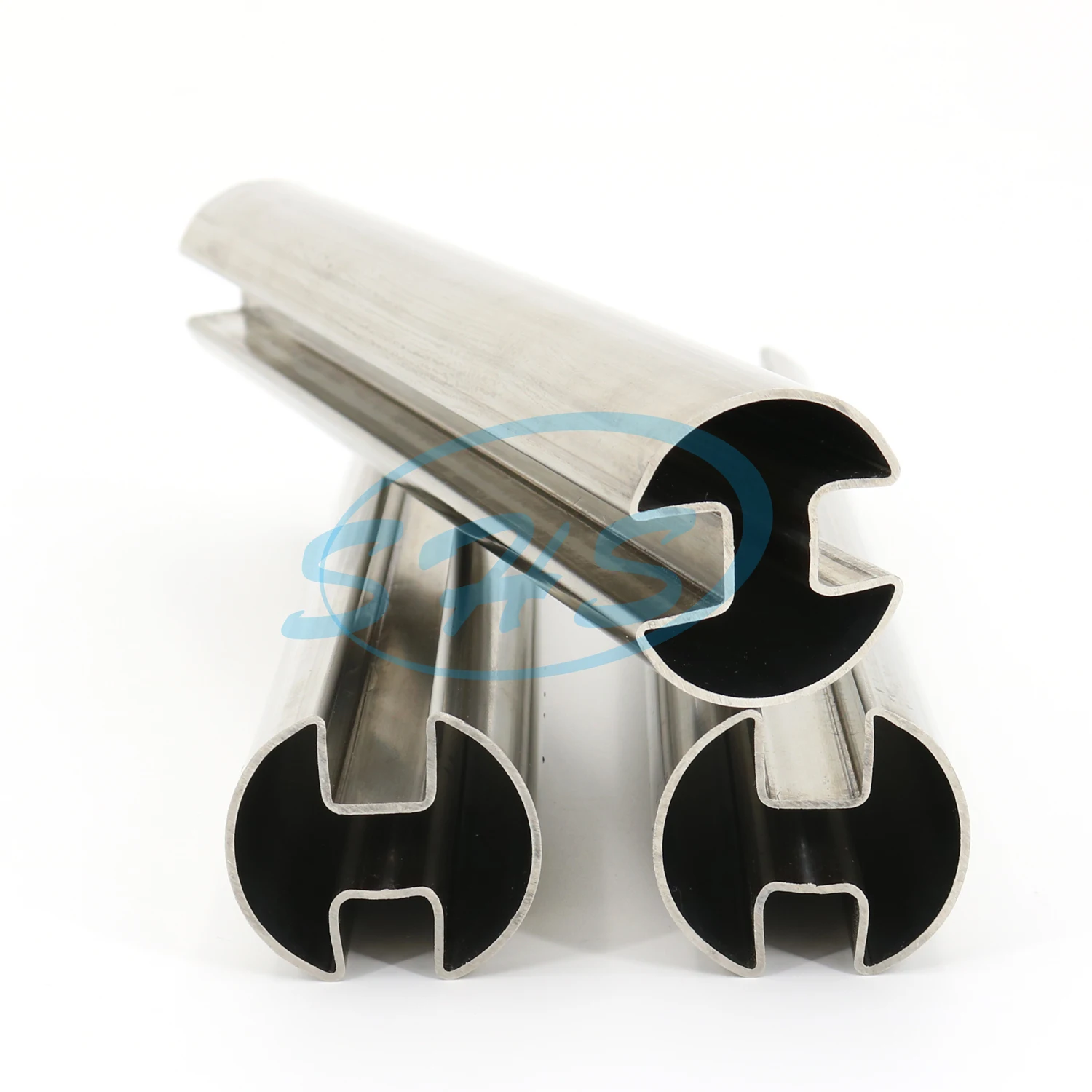 SS304 stainless welded slotted pipe Dia 2 inch tube with 180 degrees double slot pipe 50.8x1.5x(slot 15x15)