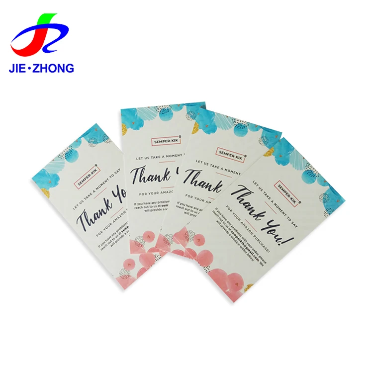 Professional Custom Laminated Matte Scratch Off Thank You Card With QR Code