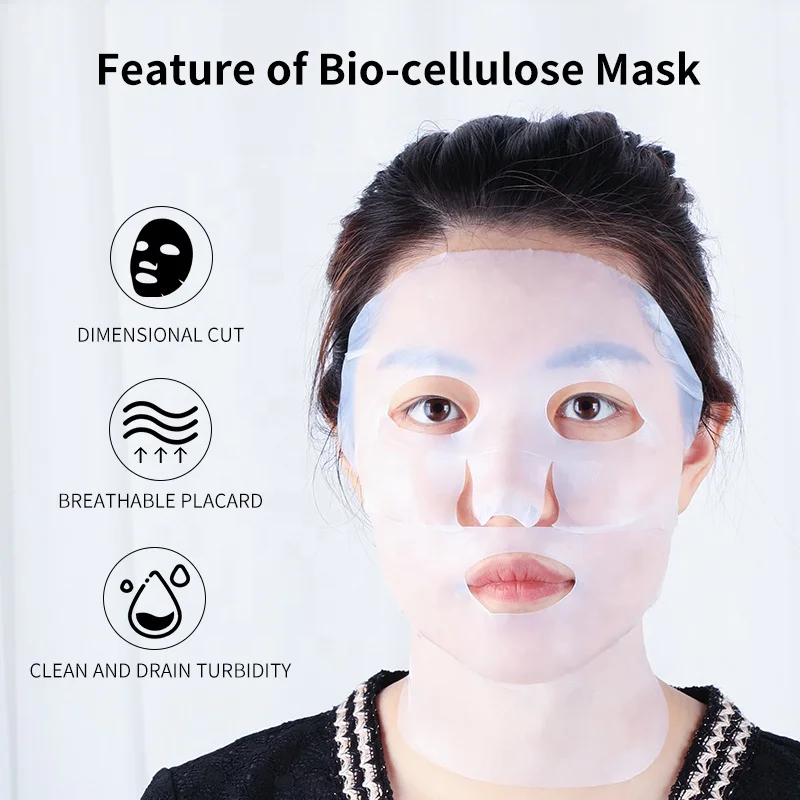 Diy Bio Cellulose Base Material Face Neck Mask Paper 3 Layers Daily Skin Care Firming Lifting Moisturizing Sheet Dry Facial Mask