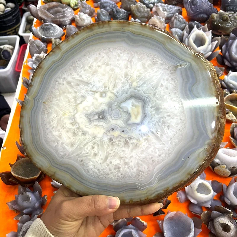 Wholesale bulk natural stone large agate slices polished crystal slices home decor