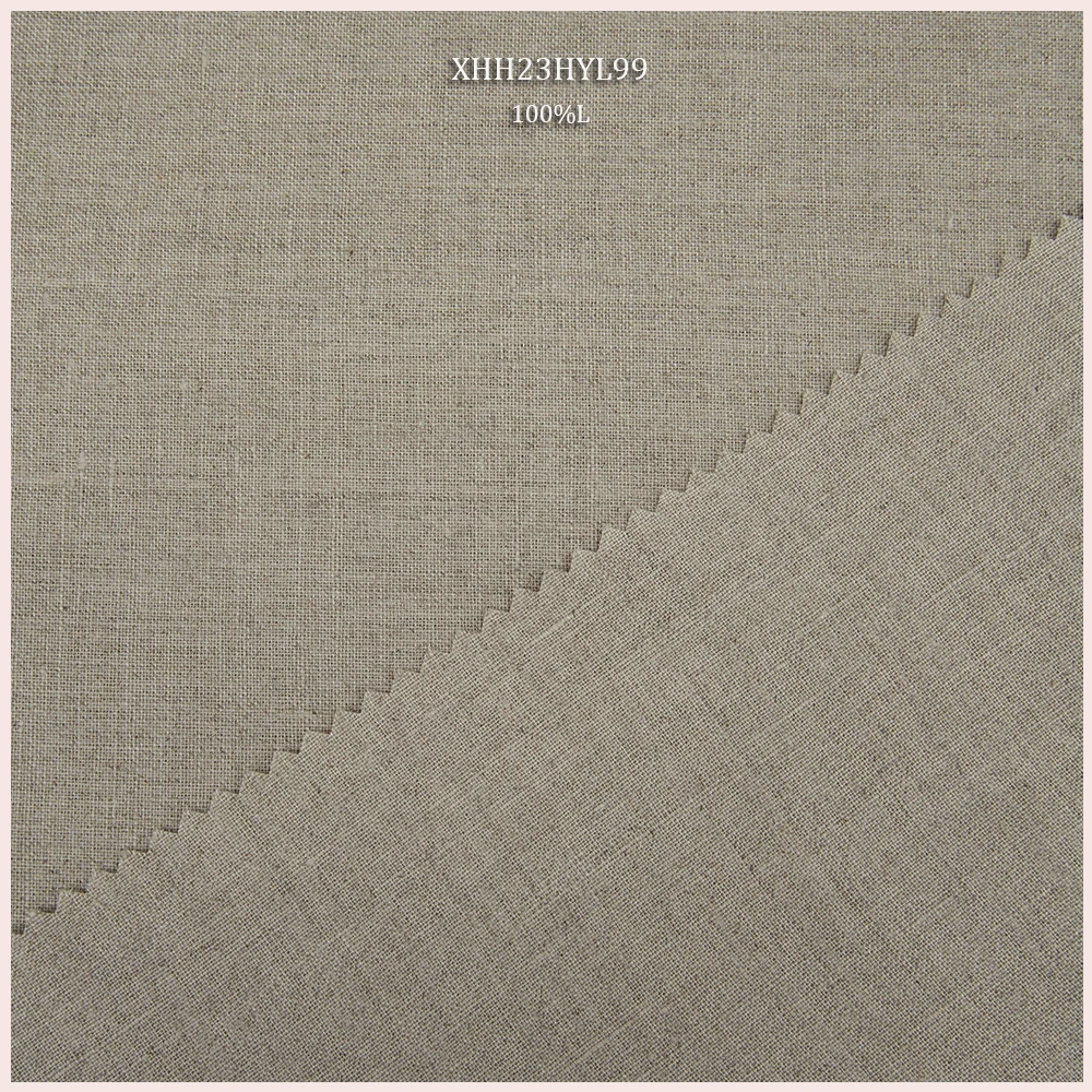 Best Selling 100% Plain Woven Solid Dyed Anti-Static Linen Fabric For Clothing