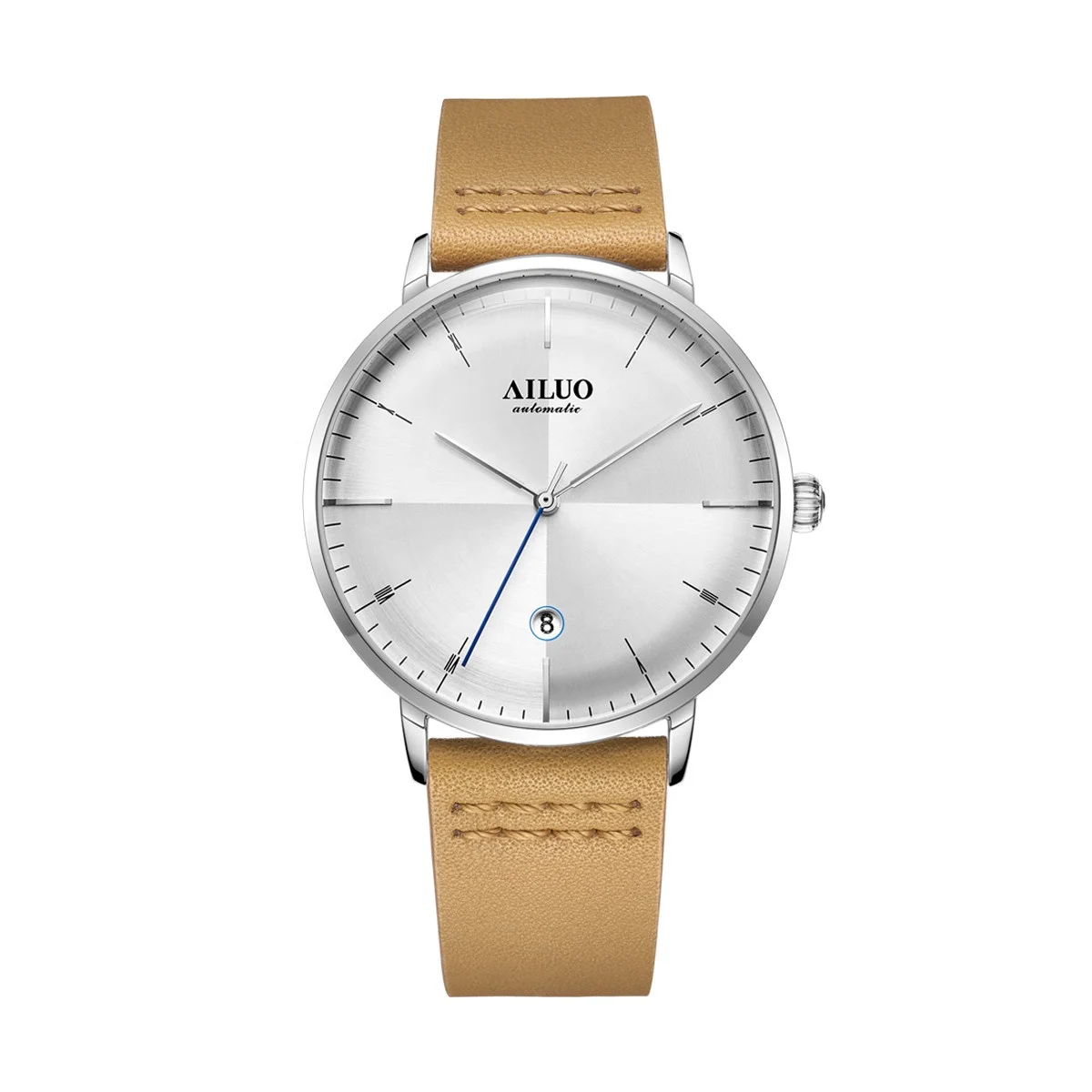 
Small MOQ New 304 Steel or 316L Stainless Steel Wristband Mens Custom Logo Mechanical Automatic Chronograph Wrist Watches 