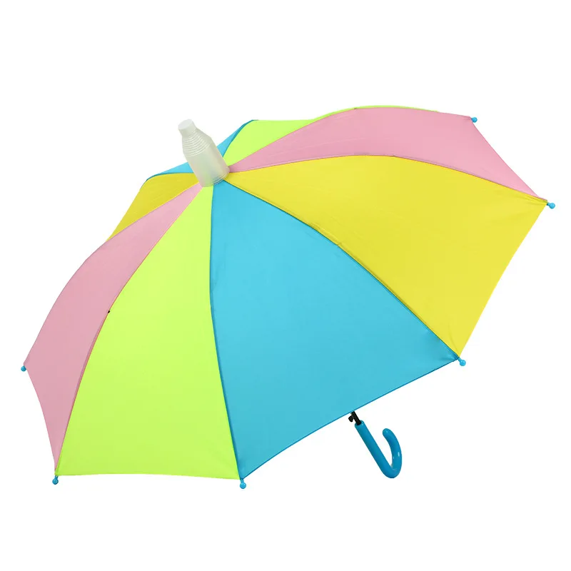 Good quality plastic folding customized antirust Matte outdoors rainbow dome umbrella