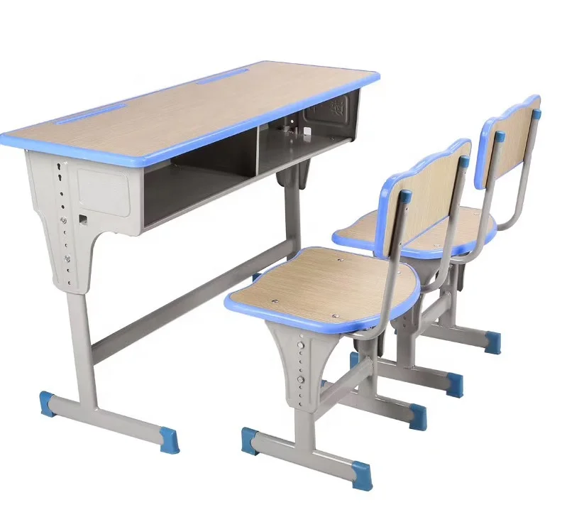 Environmentally friendly and durable school double desk