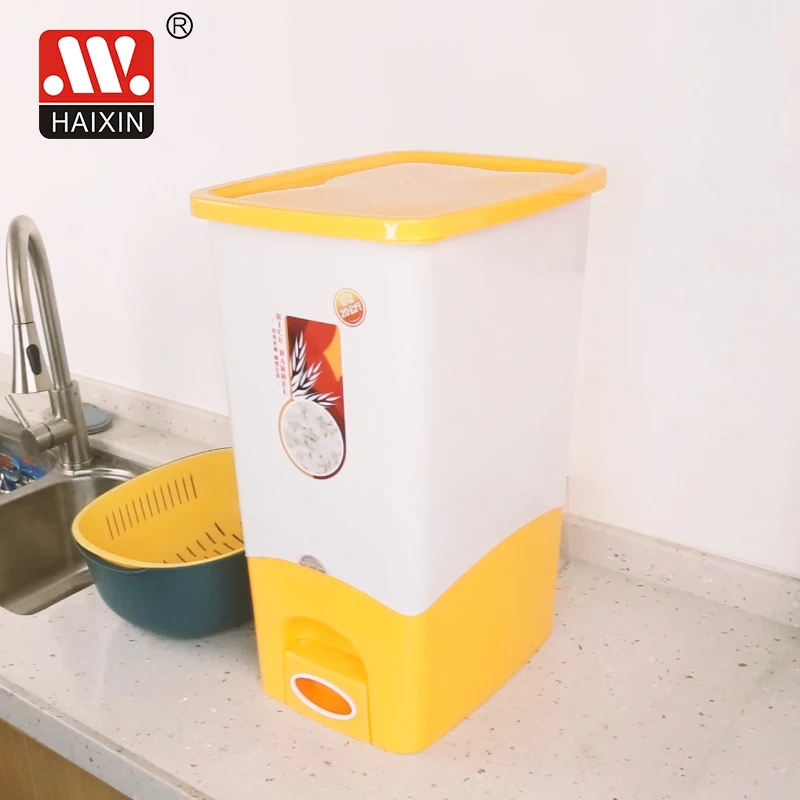 HAIXING 24L Home Large Plastic Dry Plastic Rice Storage Container Box