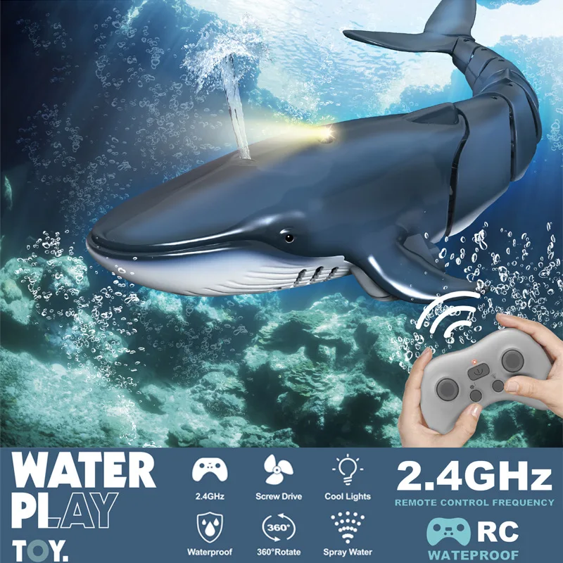 Hot Sale RC Simulation Shark Toy Waterproof Bath Tub Pool Electric Toys for Kids Boys Children Cool Stuff Sharks Submarine