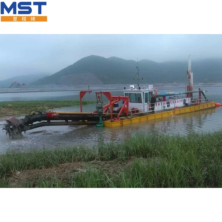 China 6inch sea cutter suction dredger small sand dredging machine sand discharge boat