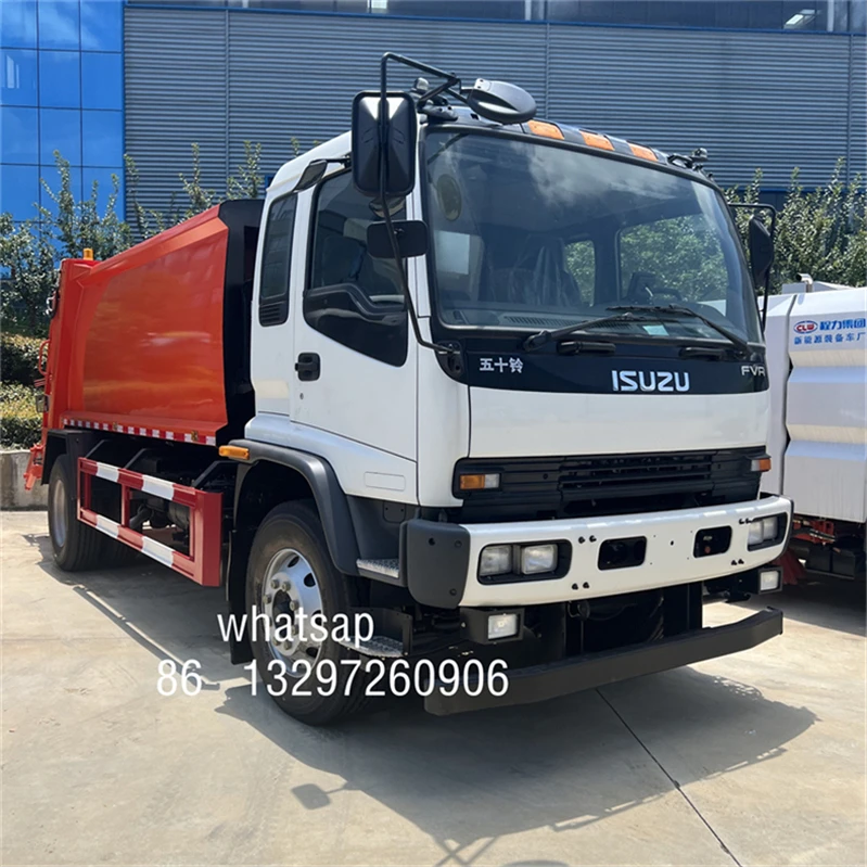 4X2 Front Load 600p 15Cbm 20cubic Construction Garbage Compressed Truck Containers