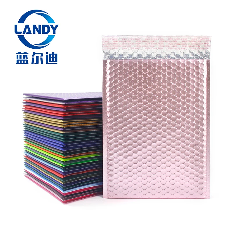 Bubble Film Wrap Plastic Envelope Rose Gold,Curious Metallic Envelopes Custom Rose Gold Metallic Bubble Mailer