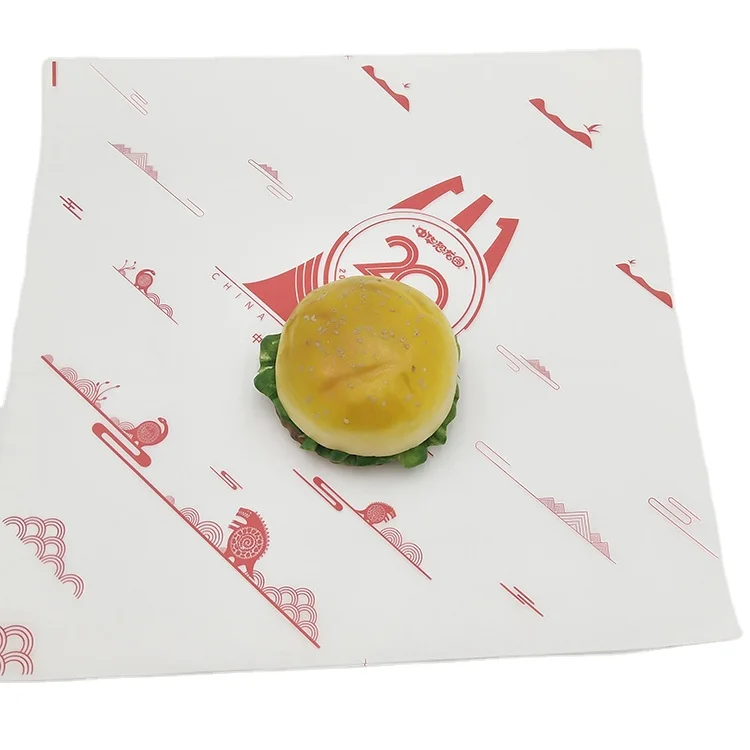 food wrapping paper greaseproof custom deli paper burger wrapping food pack paper