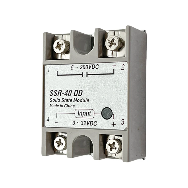 SSR-40DD Solid State Relay 40A 3-32V DC to 5-200V DC SSR 40DD Relay