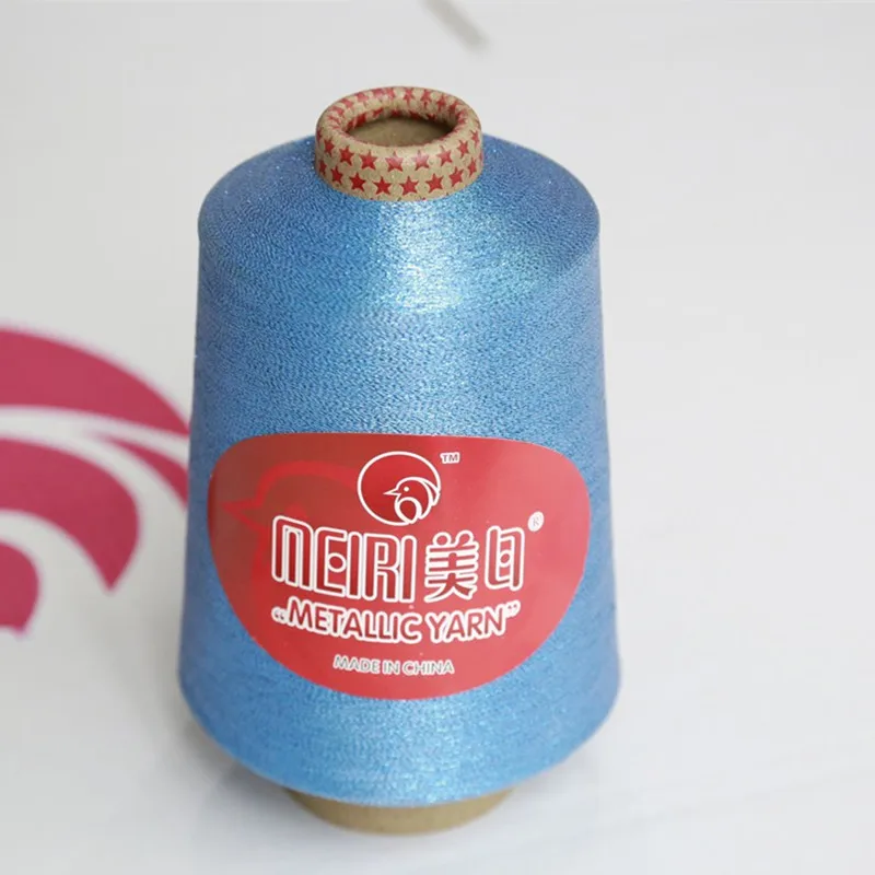 
High-strength China-made gold and silver thread polyester metallic glitter yarn MX type 