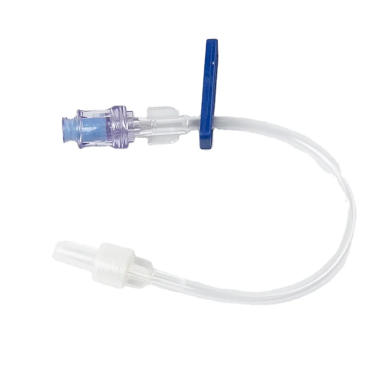Medical Needle Free Connector With Extension Tube Iv-set Needleless Connector