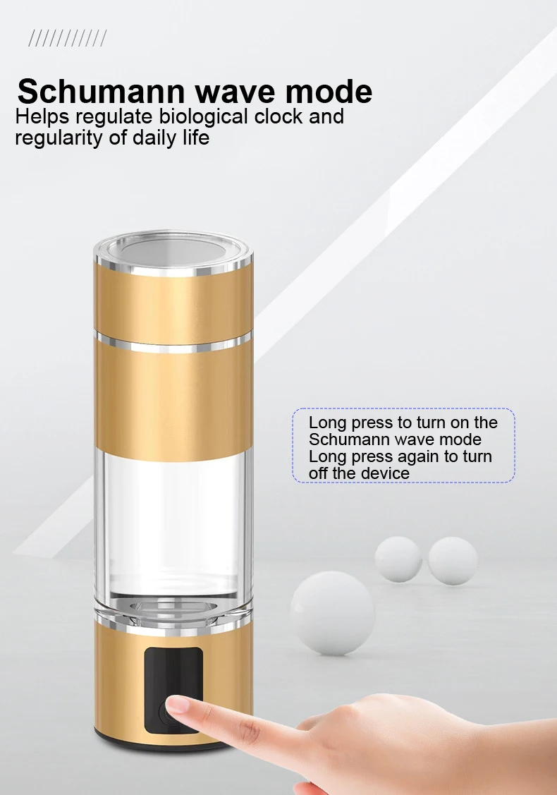 4500PPB Supersaturated Hydrogen Rich Water Cup USB/Electric Powered Cold Type  Food Grade PC ABS Bottle