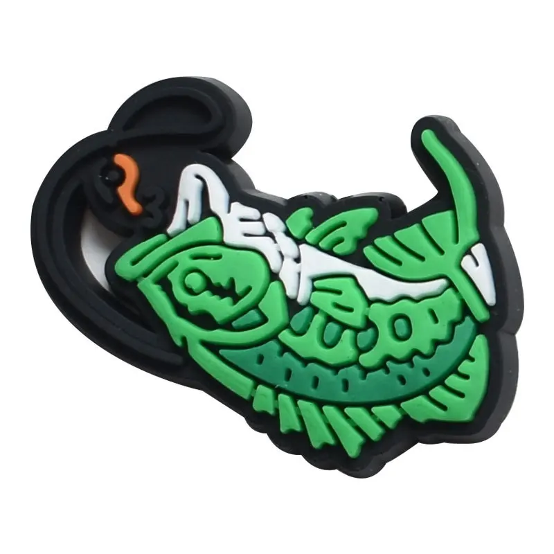 Creative fish series wholesale customized soft shoes decorative children gifts PVC soft plastic new design shoelaces croc charm