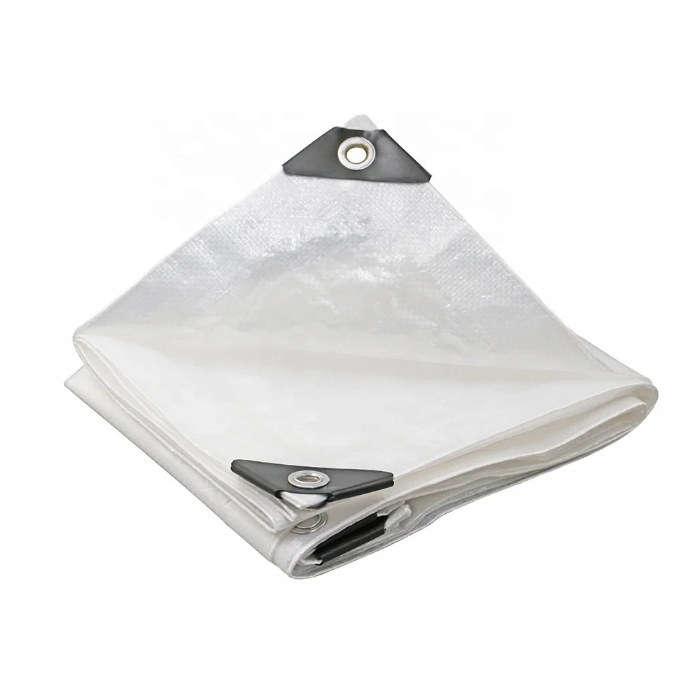 outdoor 140g white light weight high strength pe coated tarpaulin