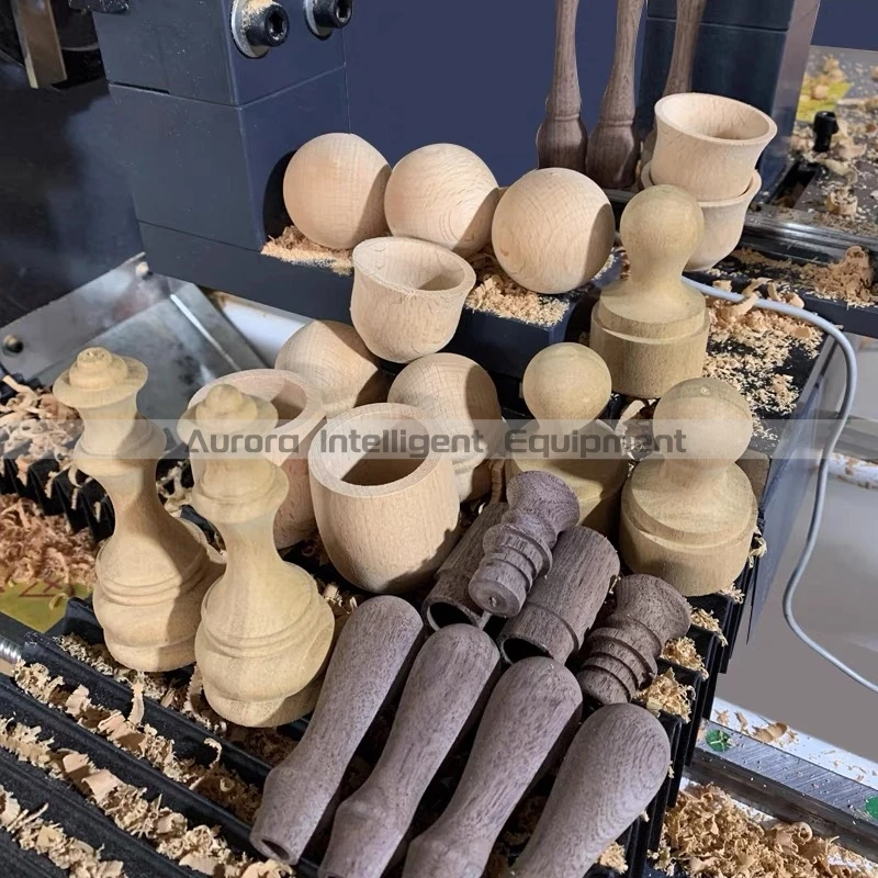 China Woodworking Machine CNC Milling Machine turning Wood Lathe with Auto Feeding