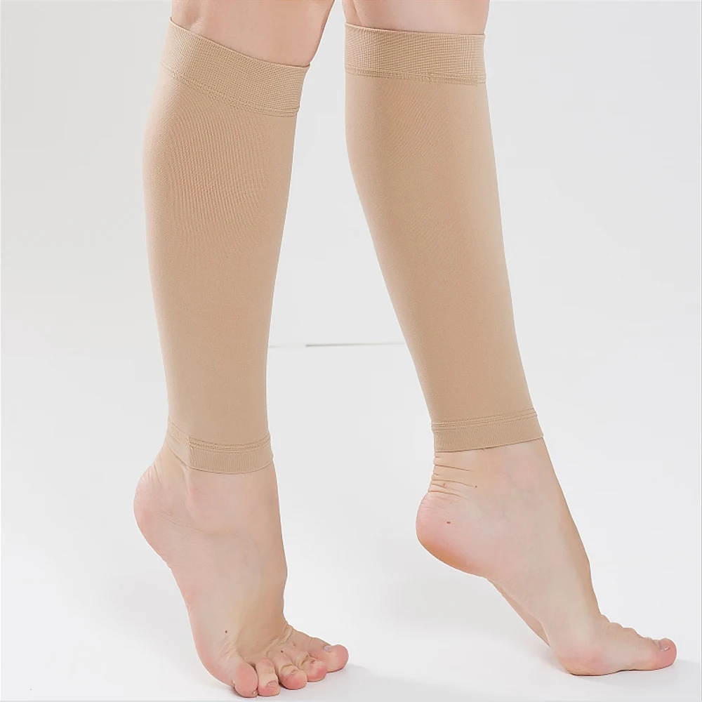 Breathable elastic sport running leg pads support shin guard brace compression calf sleeves for pain relief