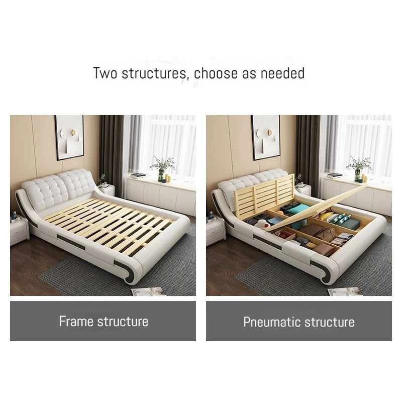 KEHUI Bedroom Bed Set Master Sheets Luxury King Large Room Furniture Wooden Light Full Minimalist Design 2024 Bedroom Bed