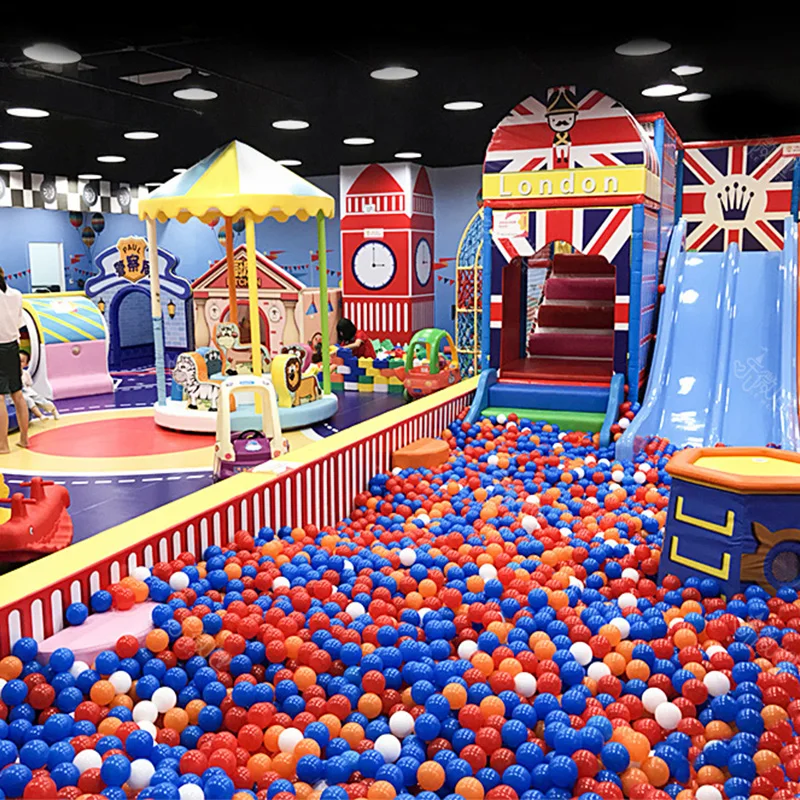 
Nannan toddler indoor business park big slide ballpit plastic princess play area castle playground entertainment equipment set 