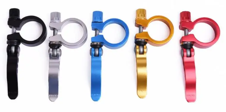 MASHEKA 25.4 28.6 31.8 34.9 40.5 mm mountain bike seat pipe clamp bicycle quick release clamp aluminum alloy pipe clamp