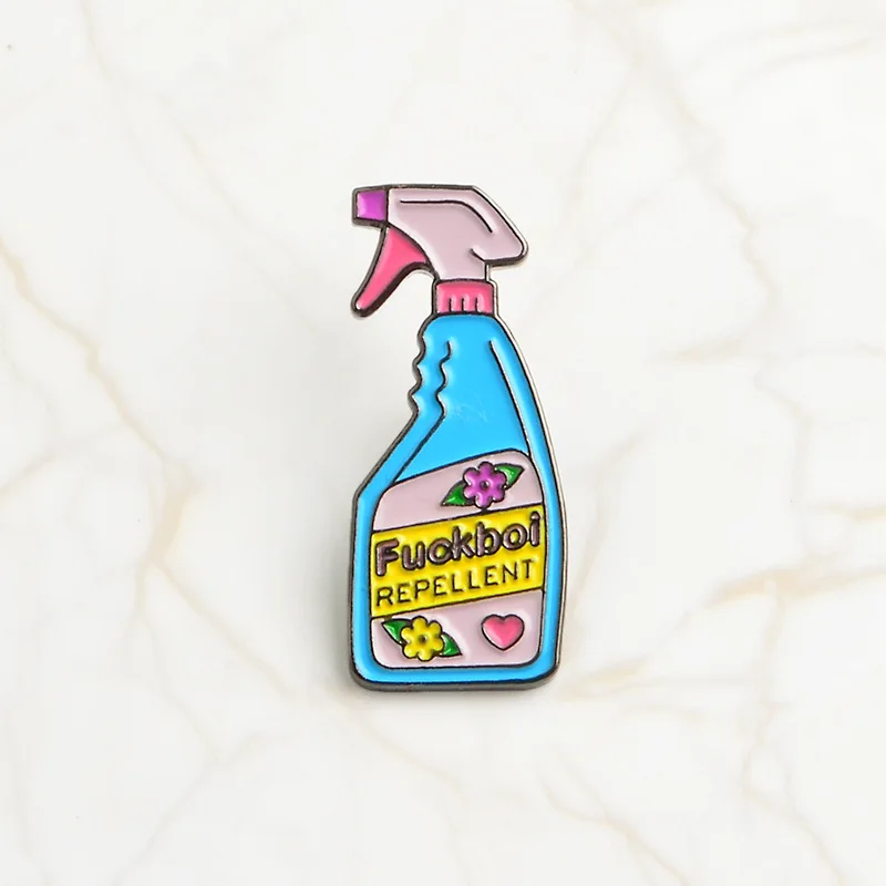  2021 Hot Selling Laundry Liquid Modeled Brooch Hard Enamel Cartoon