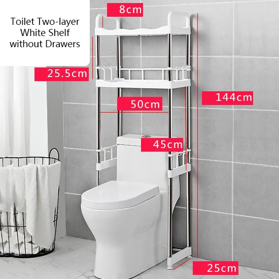 Bathroom Washing Machine Bathroom Shelf Toilet Restroom Floor Toilet Rack Punch Free Washbasin Storage Shelf
