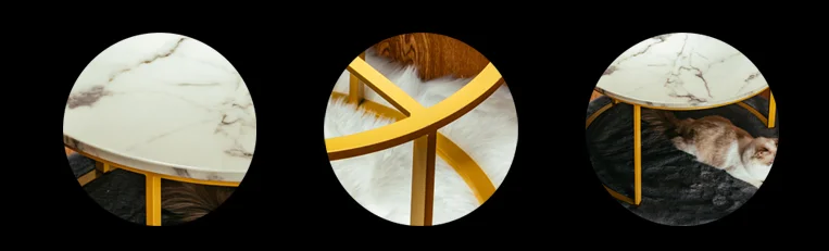 
High quality Marble top round tea table coffee table 