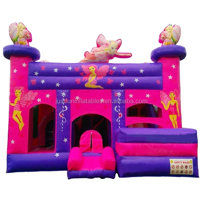 large fairy inflatable jumping castle slide combo with prices for sale