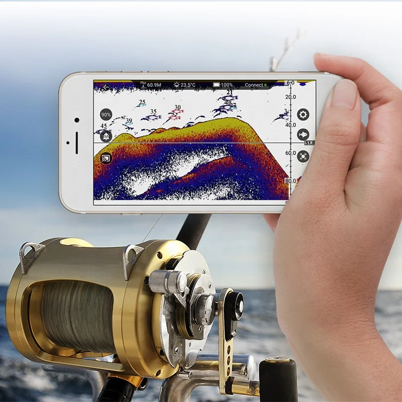 Wholesale Depth 0.6m-40m 125KHz Sonar Portable Fish Finder Deeper for Boats Fishing
