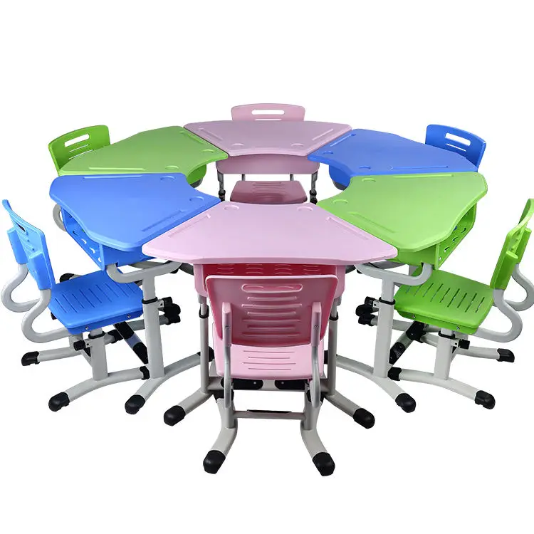 Primary Nursery School Writing Desk Table Chairs Set For School Students Kids