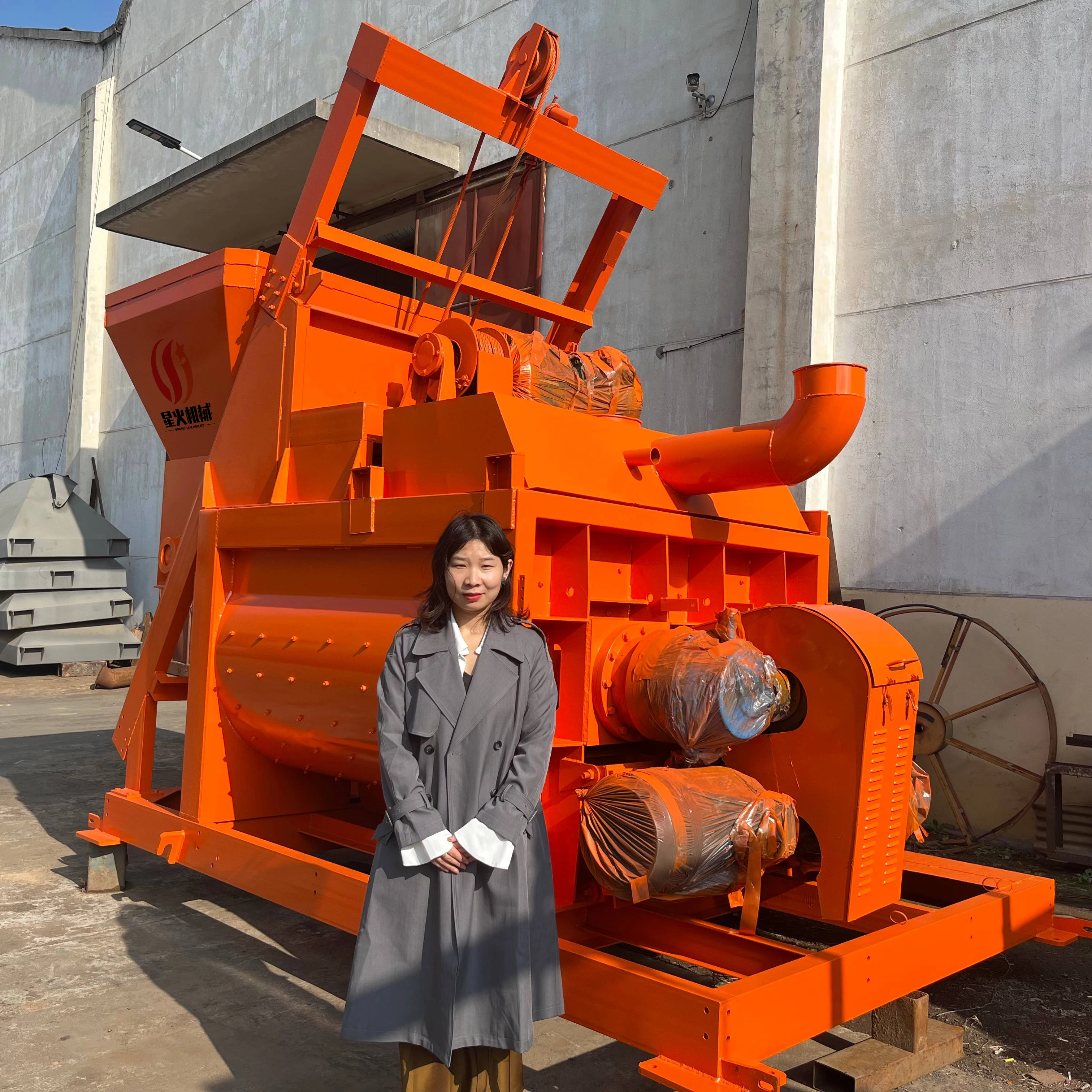 New Js 500 750 1000 Concrete Mixer Self Loading Concrete Mixer Prices Hzs50  50m3 Mobile Concrete Mixer Batching Plant for Sale