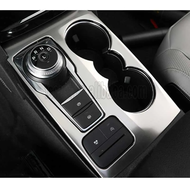 matt silver car interior accessories for ford kuga escape 2020 2021 2022 gear panel steering wheel kit cup holder auto style