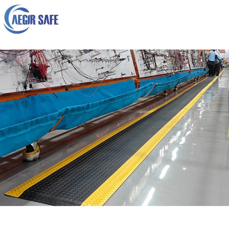 AEGIRSAFE Electrically Diamond Plate Conductive Anti-fatigue Mat With Ground Cord