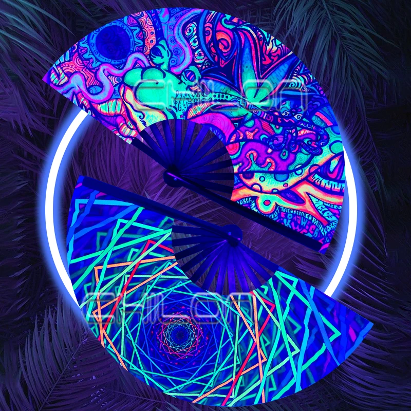 33 см пластиковый вентилятор clack rave индивидуальные большие пластиковые вееры для рук бамбуковые поделки