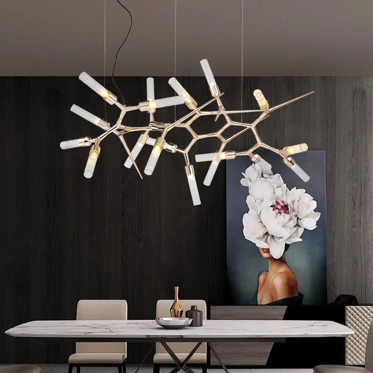 DLSSLIGHTING Hotel Ceiling Chandeliers Light For Home Decor Artistic Living Restaurant Modern Led Chandelier Lamp