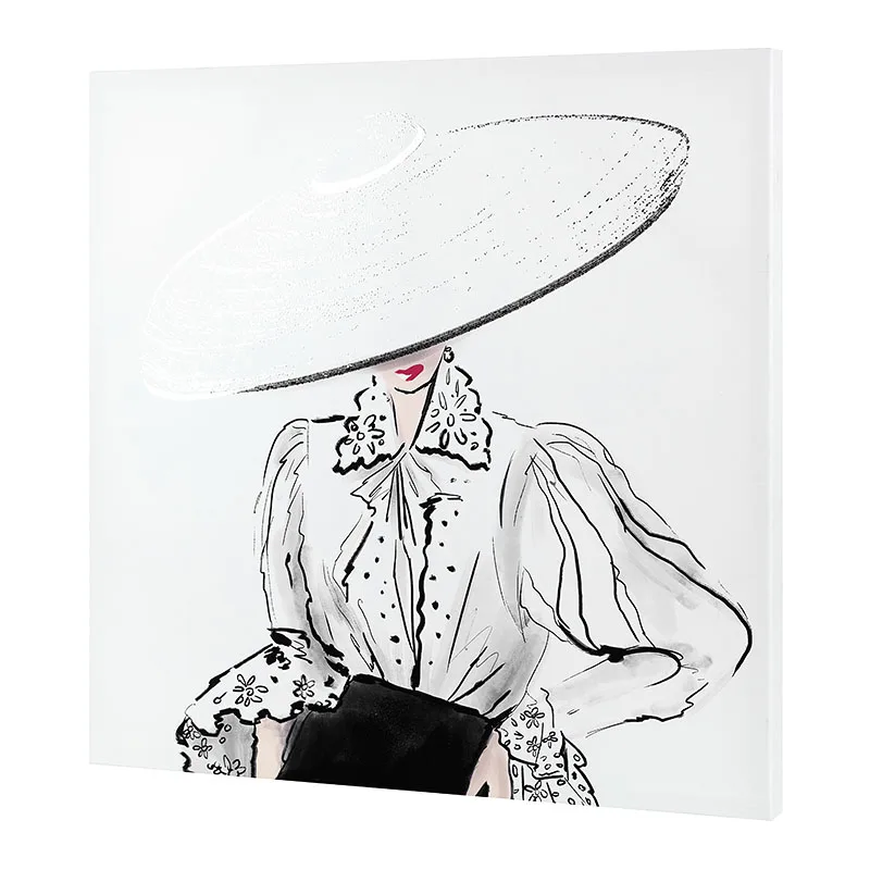 Elegant Lady Wall Art Canvas Decoration for Home Modern Portrait Painting